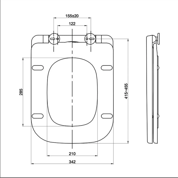square shaped toilet seat