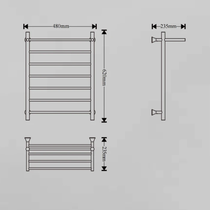 brushed gold towel radiator